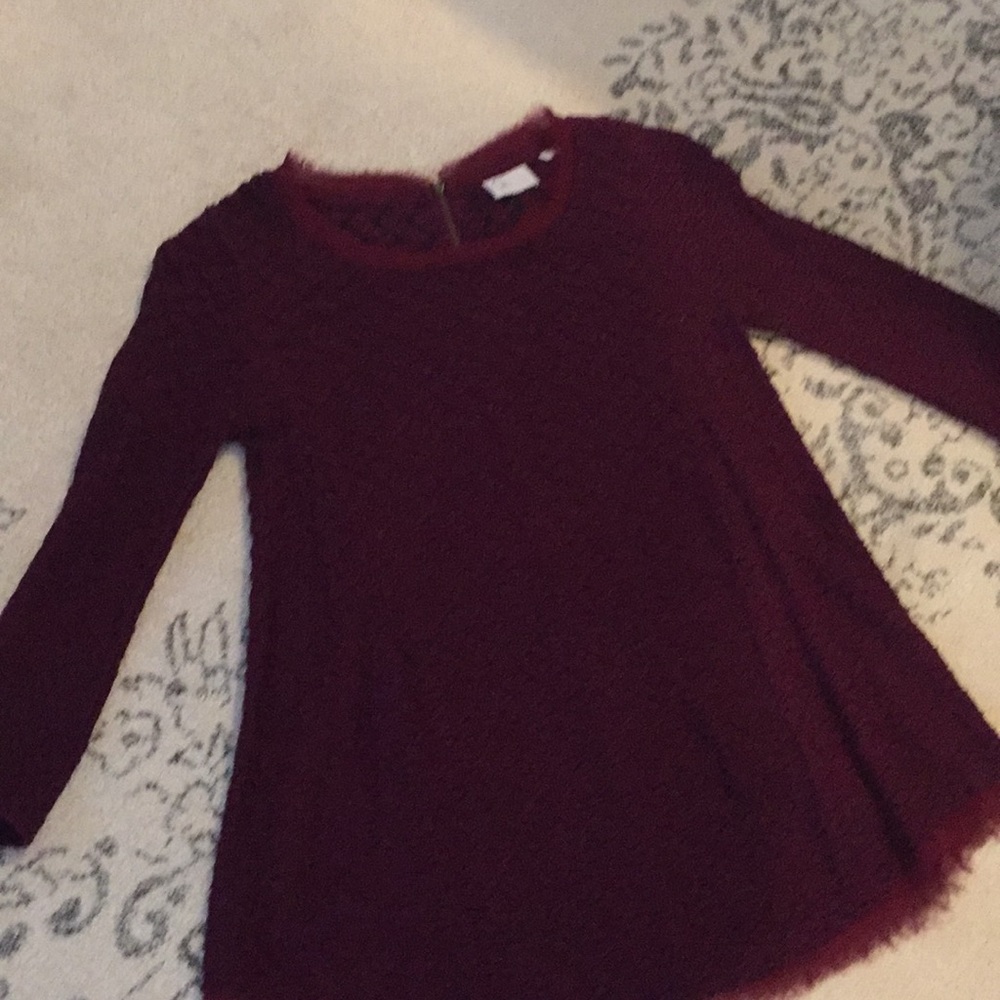 Red and Black fit/flare top